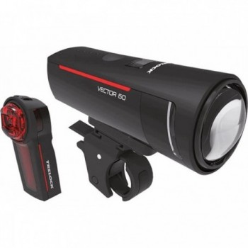 LS600 I-GO Vector 60 Lux Front and Rear LED Light Set with USB Recharge - 1