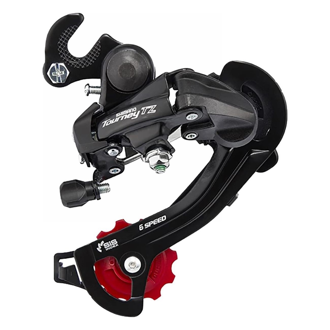 Shimano RD-TZ500 Rear Derailleur 6 Speed with Bracket and Riveted Adapter - 1