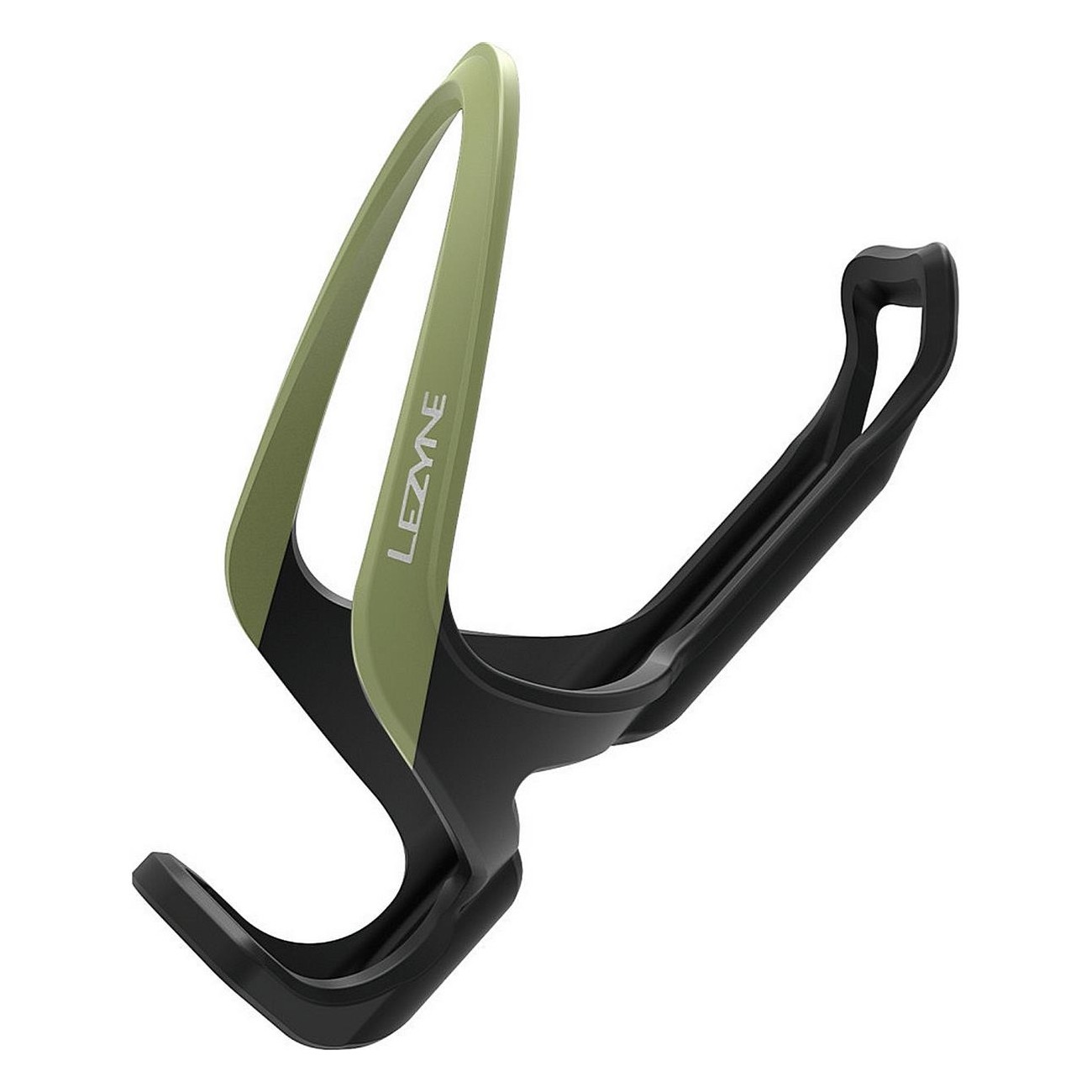 Lezyne Matrix Team Bottle Cage in Military Green - Lightweight & Durable, 36g - 1