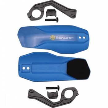 Paar verstellbare MTB-Handschützer aus ultra-robustem Nylon - Blau, Made in France - 1