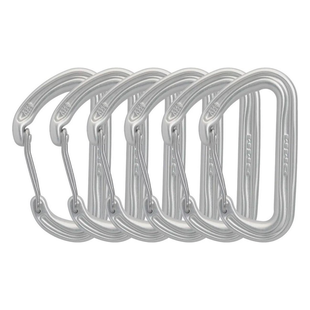 Silver Spectre Carabiners - Set of 6, Lightweight and Safe for Climbing - 1