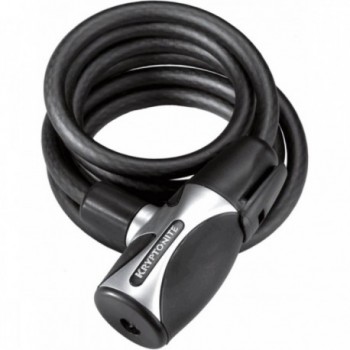 Candado Espiral Kryptoflex 12mm con Llave, 1800mm, Negro - Seguridad y Práctica - 1