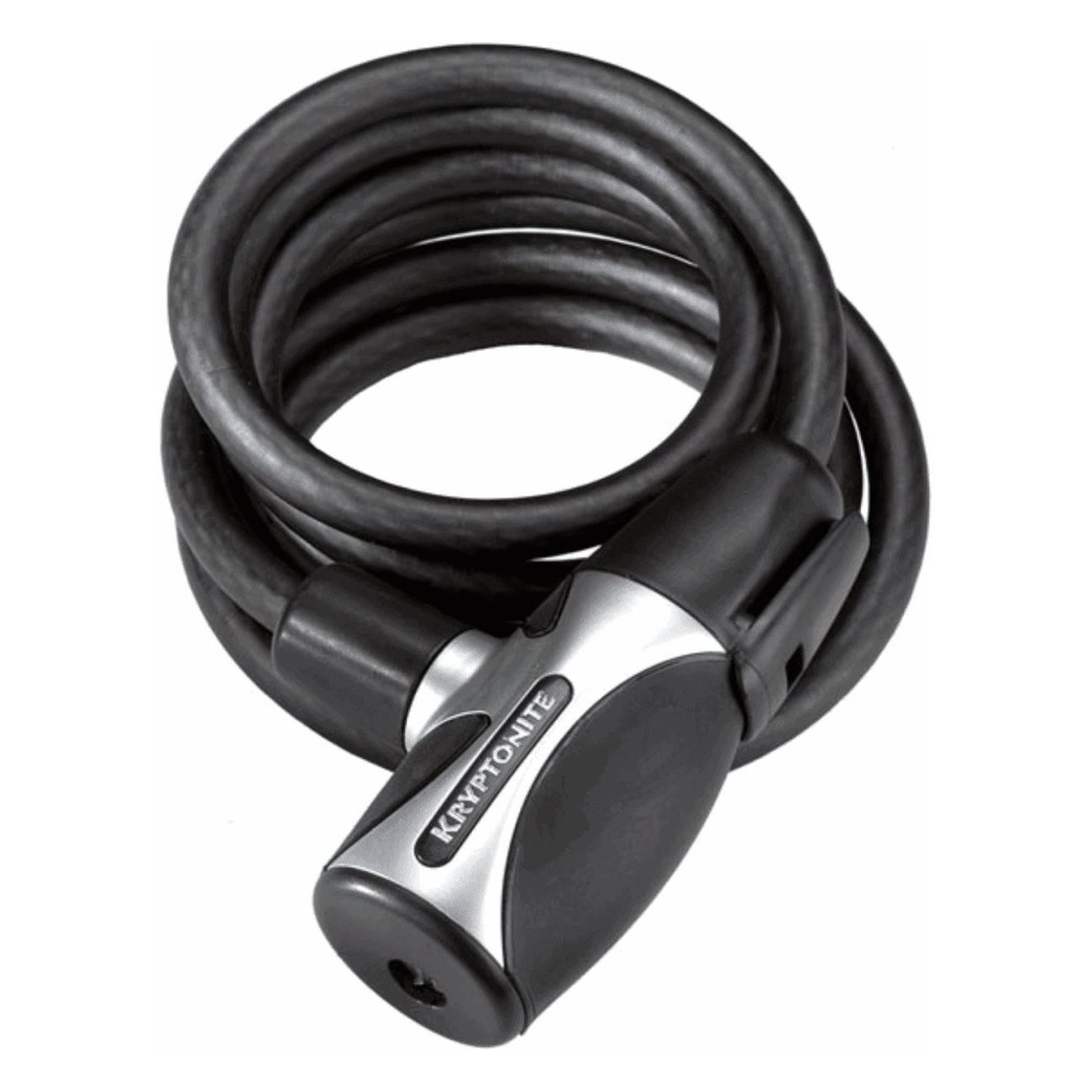 Candado Espiral Kryptoflex 12mm con Llave, 1800mm, Negro - Seguridad y Práctica - 1