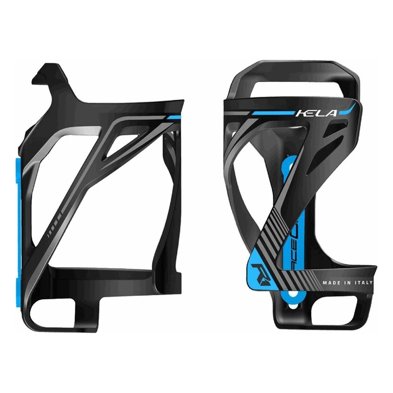 KELA Black/Blue Polycarbonate Bottle Holder with Side Entry 30g - RaceOne - 1