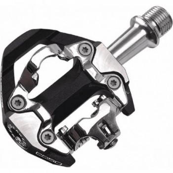 PR-50 Allroad Road Pedals Black Aluminum 82x66mm with CR-Mo Axle, KEO Compatible - 1