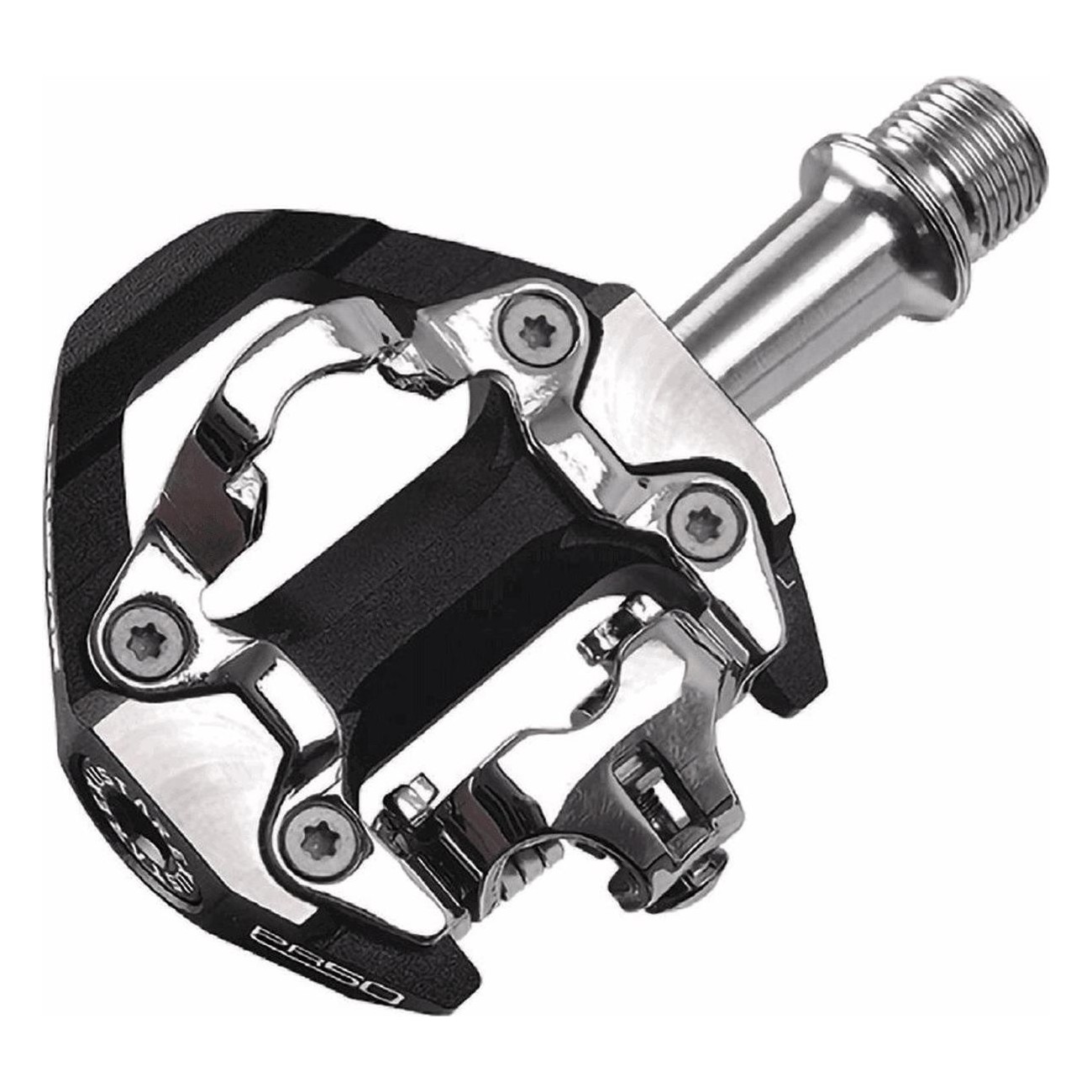 PR-50 Allroad Road Pedals Black Aluminum 82x66mm with CR-Mo Axle, KEO Compatible - 1