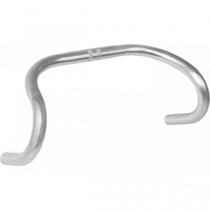 Aluminum Handlebar for Fixed and Road Bike - 25.4mm x 400mm, Silver - 1