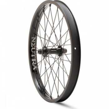 Green Front Wheel with Black Double Wall Rim, Aluminum Hub, 14 Gauge Spokes - 1