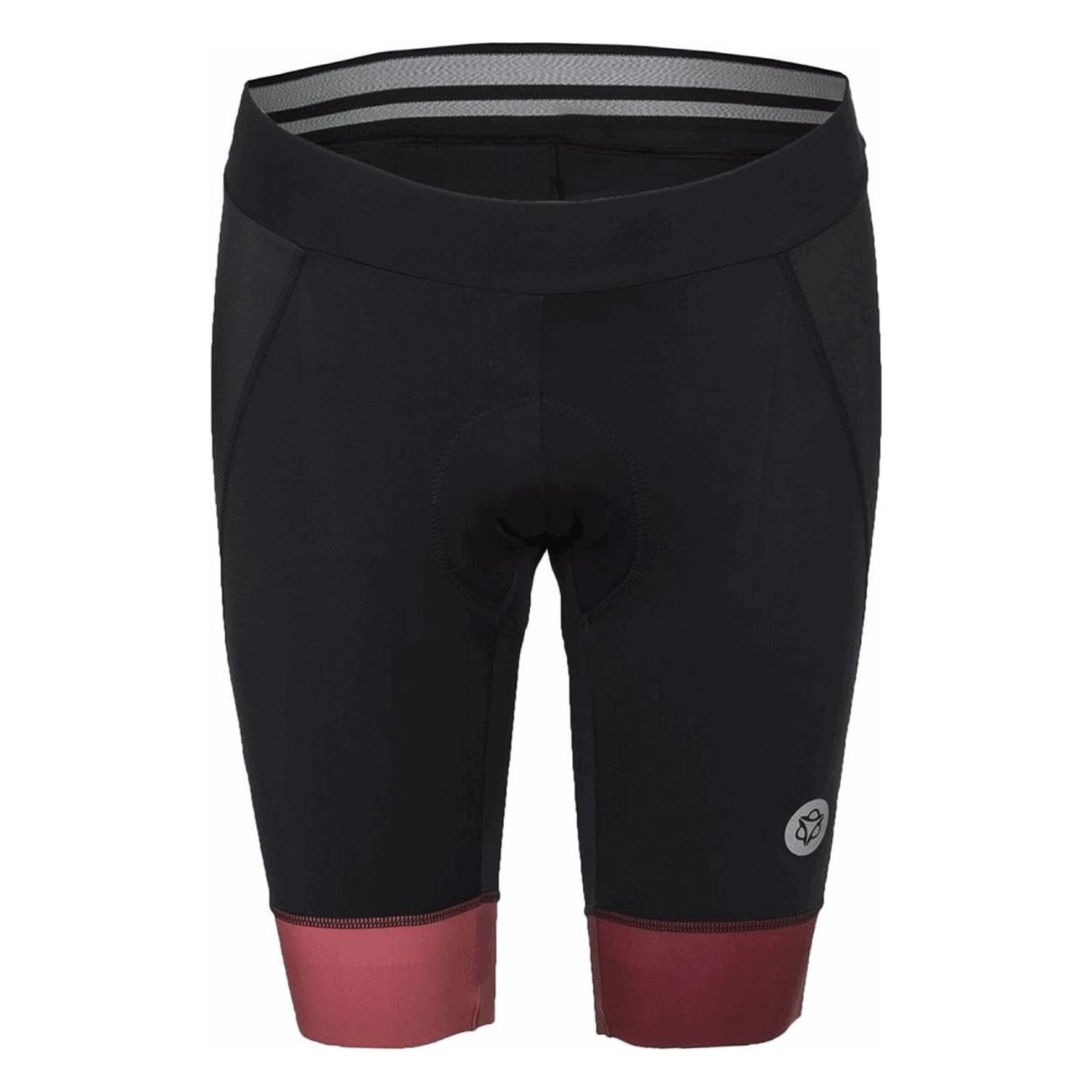 Salopette Corta Femme XL Noir/Rose Saumon en Power Lycra avec Fondement RED120 - 1