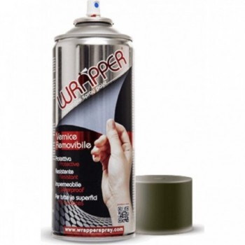 Vernice Spray Removibile Wrapper Grigio Verde 400ml - Pellicola Protettiva per Metalli, Plastica e Altri Materiali - 1 - Altro -