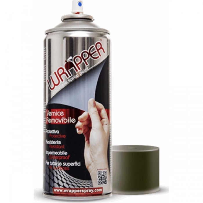 Removable Spray Paint Wrapper Gray Green 400ml - Protective Coating for Metals, Plastics and More - 1