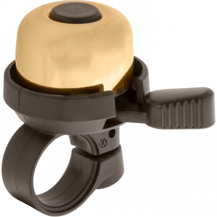 Mini Bella Ding-Dong Brass Bell in Gold for 22.2 mm Handlebar - M-WAVE - 1