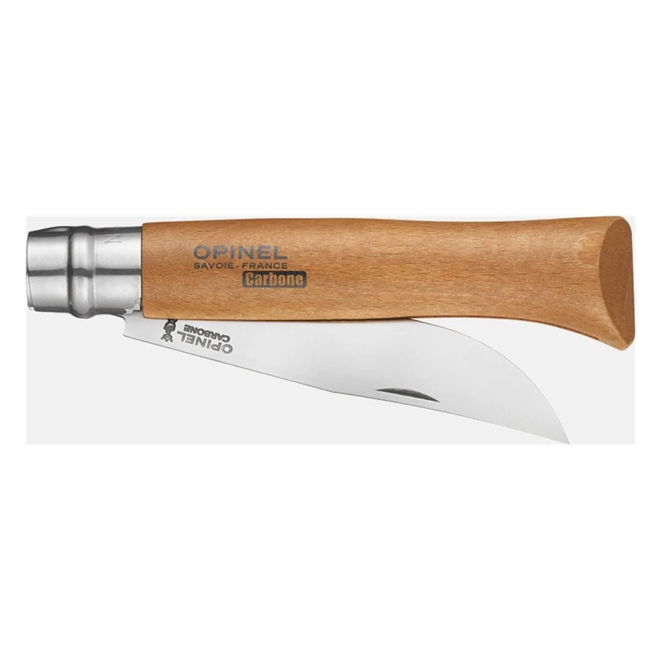 Coltello Opinel N°12 in Acciaio al Carbonio con Blister - Lama Versatile per Agricoltura e Caccia, Manico in Legno di Faggio - 2