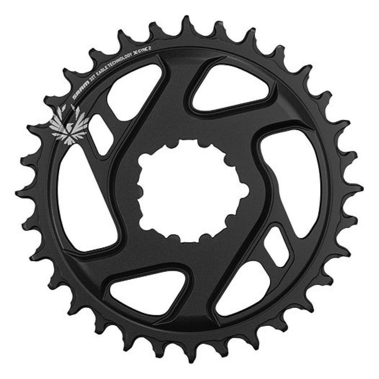 X-SYNC 2 Steel Chainring 30T, Direct Mount with 6mm Offset, Black - 1