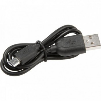 Schwarze LED Stirnlampe 27 Lux USB wiederaufladbar mit Silikonhalterung - 2