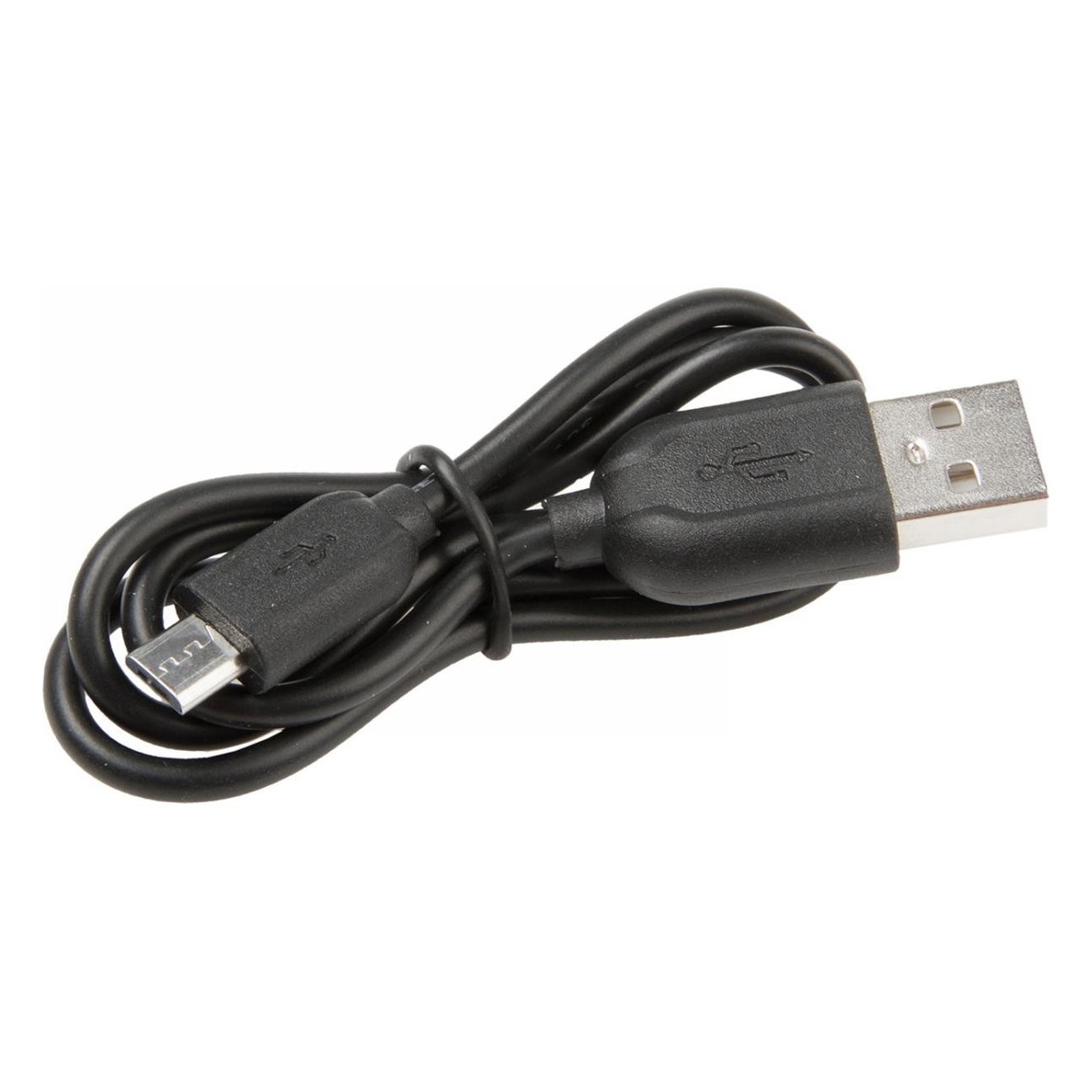 Schwarze LED Stirnlampe 27 Lux USB wiederaufladbar mit Silikonhalterung - 2