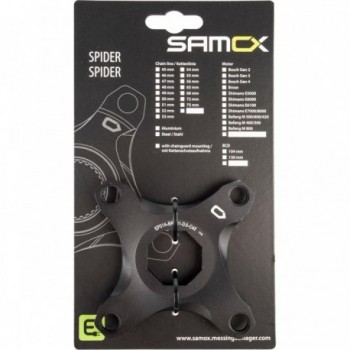 Spider in Alluminio Anodizzato Nero per Sistema Brose, Linea Catena 45 mm - 2 - Spider - 0887539037376