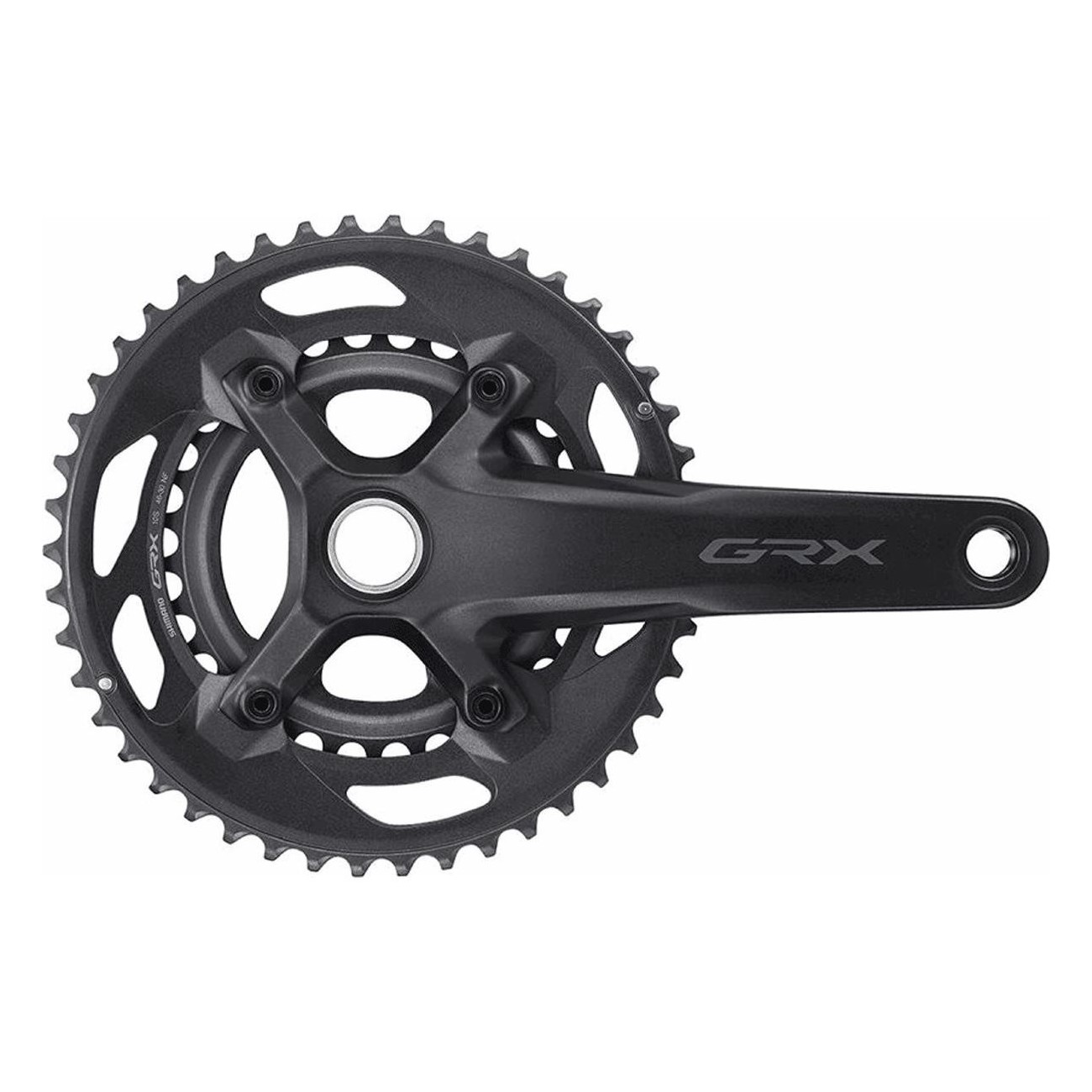 Shimano GRX FC-RX600 Crankset 2x10V 46/30T, 172.5mm, Black for Gravel - 1