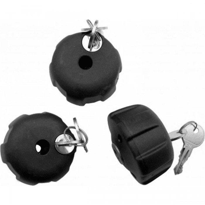 3 Anti-Theft Knobs Kit for Car Bike Racks - Compatible with Multiple Models - 1