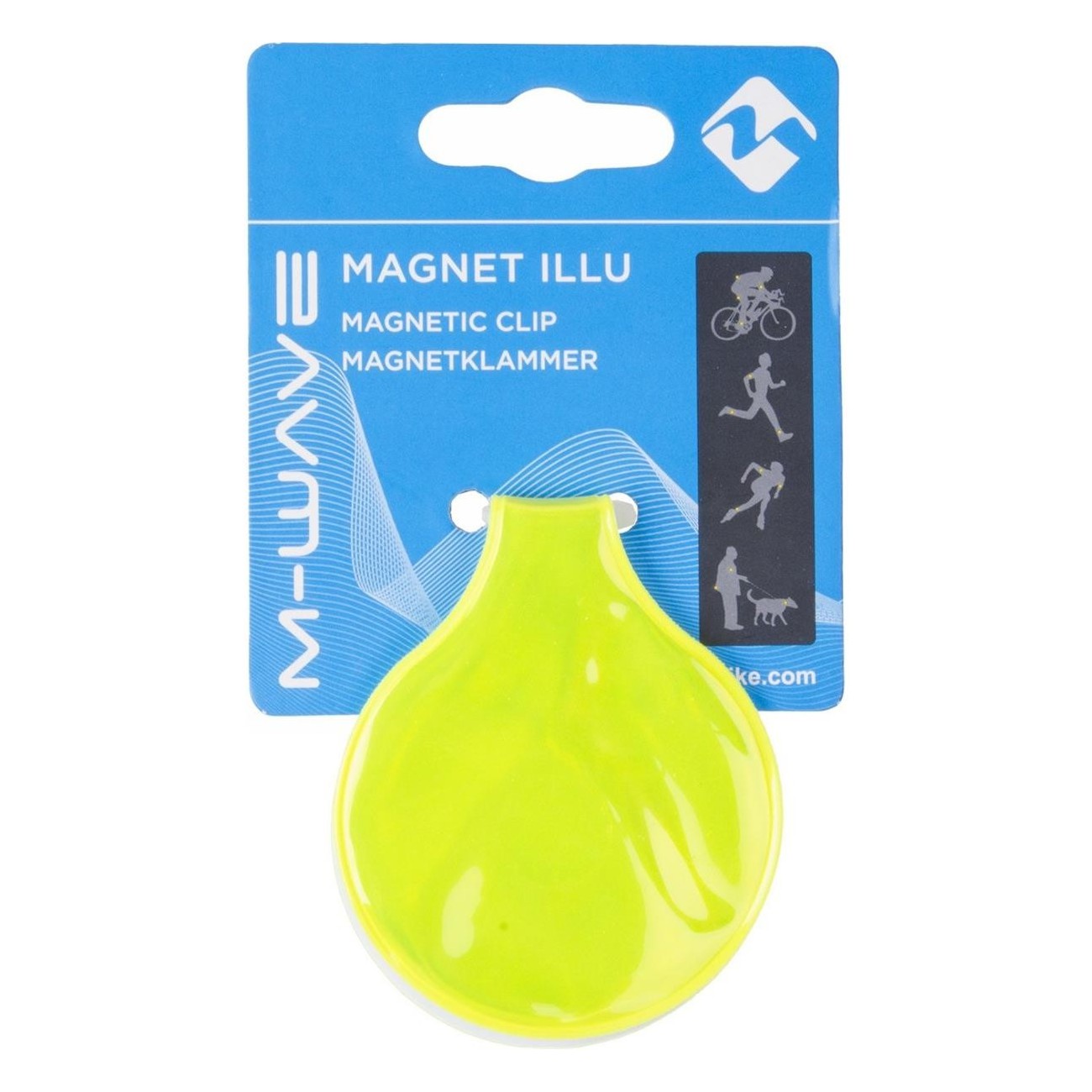 Universal Reflective Magnetic Clip Neon Yellow M-Wave - 5