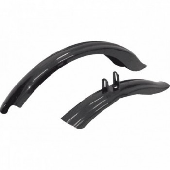 MTB Junior 14' Mudguards Black/White for Bicycles - Pair MVTEK - 1