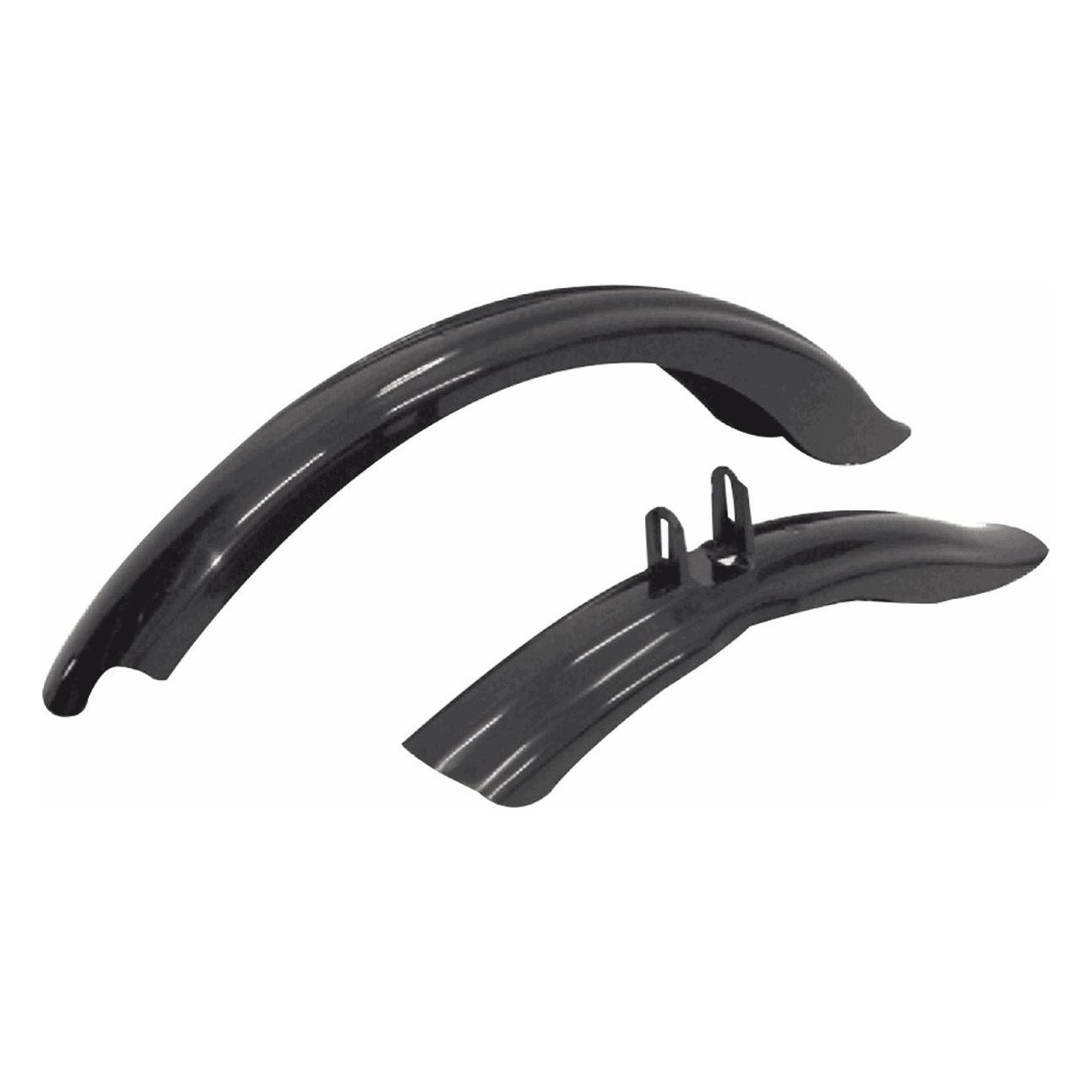 MTB Junior 14' Mudguards Black/White for Bicycles - Pair MVTEK - 1