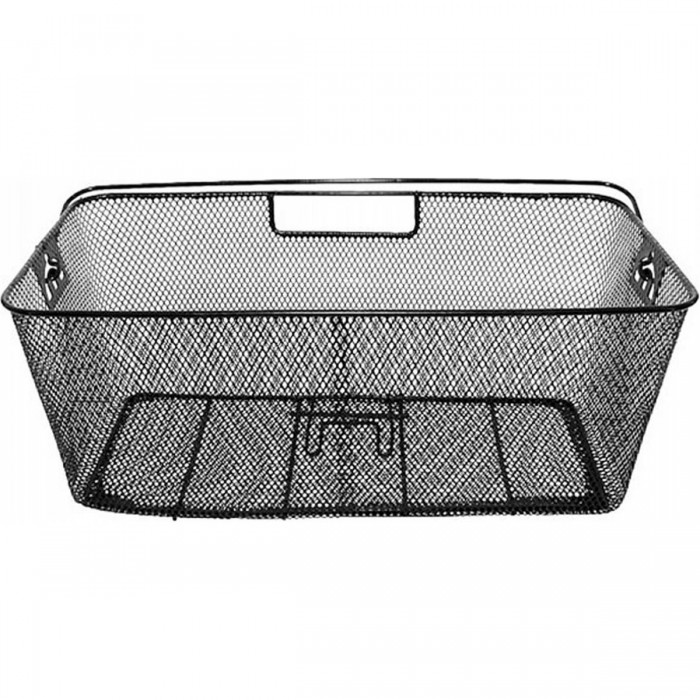 Black Steel Luggage Basket 50x26x20 cm, Sturdy and Easy to Install - 1