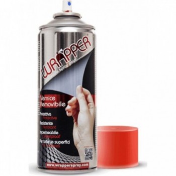 Vernice Spray Removibile Wrapper Fluo Rosso 400ml - Protezione e Versatilità per Metalli, Plastica e Altri Materiali - 1 - Altro