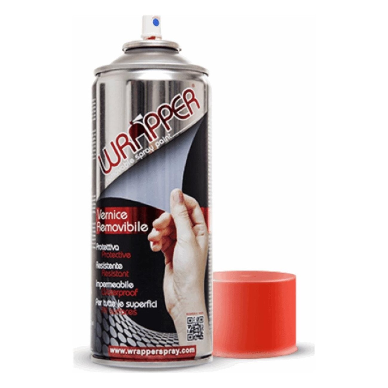 Peinture Spray Amovible Wrapper Fluo Rouge 400ml - Protection et Polyvalence - 1