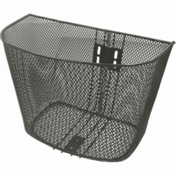 Black Iron Front Bike Basket 35x25x26 cm - Durable and Stylish - 1