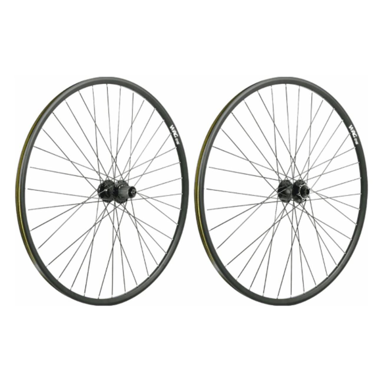 Paire de roues MTB 26' en aluminium Shimano 10/11v avec disque 6 trous - 1