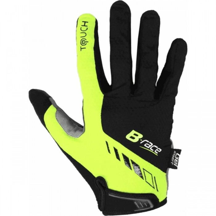 Summer Bump Gel Pro Gloves Black/Lime Long Size M with Gel Padding and Ventilation - 1