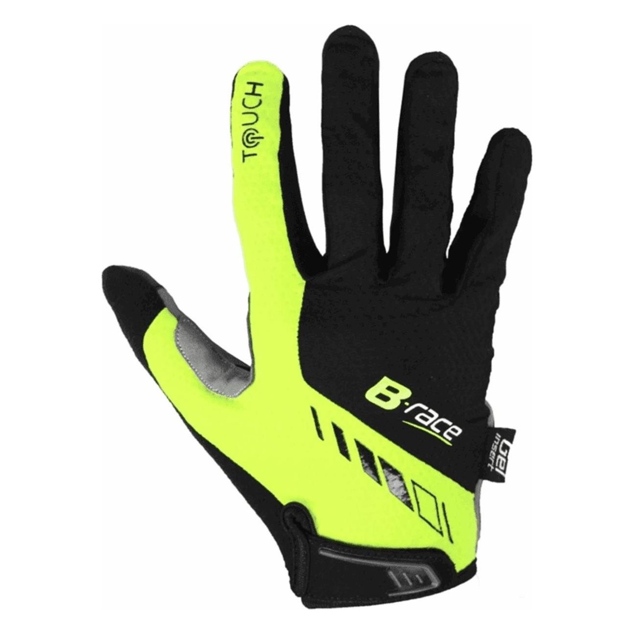 Summer Bump Gel Pro Gloves Black/Lime Long Size M with Gel Padding and Ventilation - 1