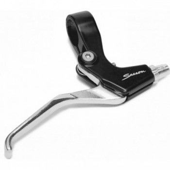 3-Finger V-Brake Brake Levers in Black/Silver Aluminum - Pair for Safe Braking - 1