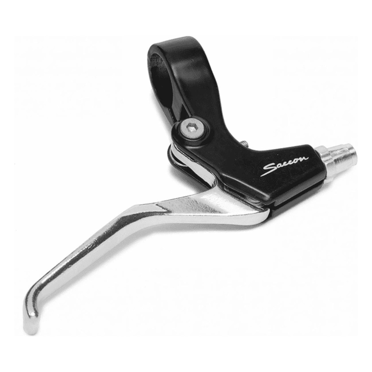 3-Finger V-Brake Brake Levers in Black/Silver Aluminum - Pair for Safe Braking - 1