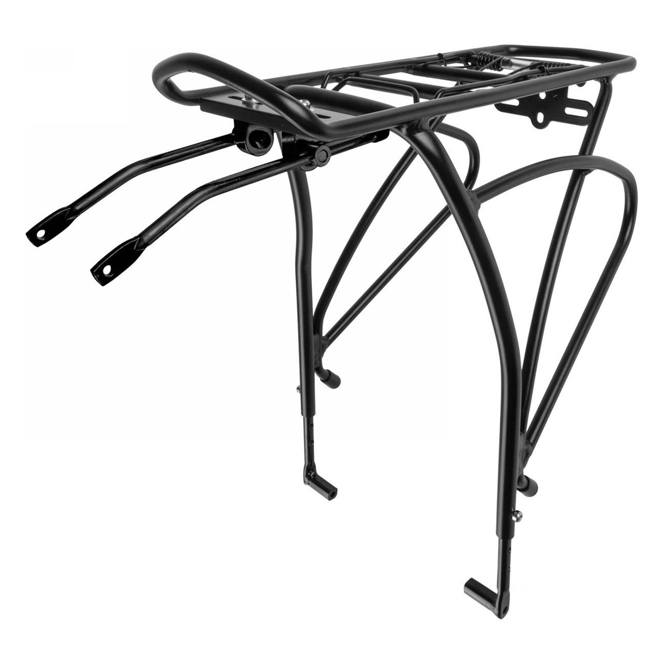 Adjustable Black Aluminum Bike Rack 24-29' for Disc Brakes & Boost Hubs - 1