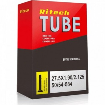 Ritech 27.5x1.90/2.125 Inner Tube with 48mm Auto Valve - Reliable & Durable - 1