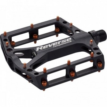 Pedal de Retroceso MTB Black One Negro-Naranja en Aluminio CNC - 1