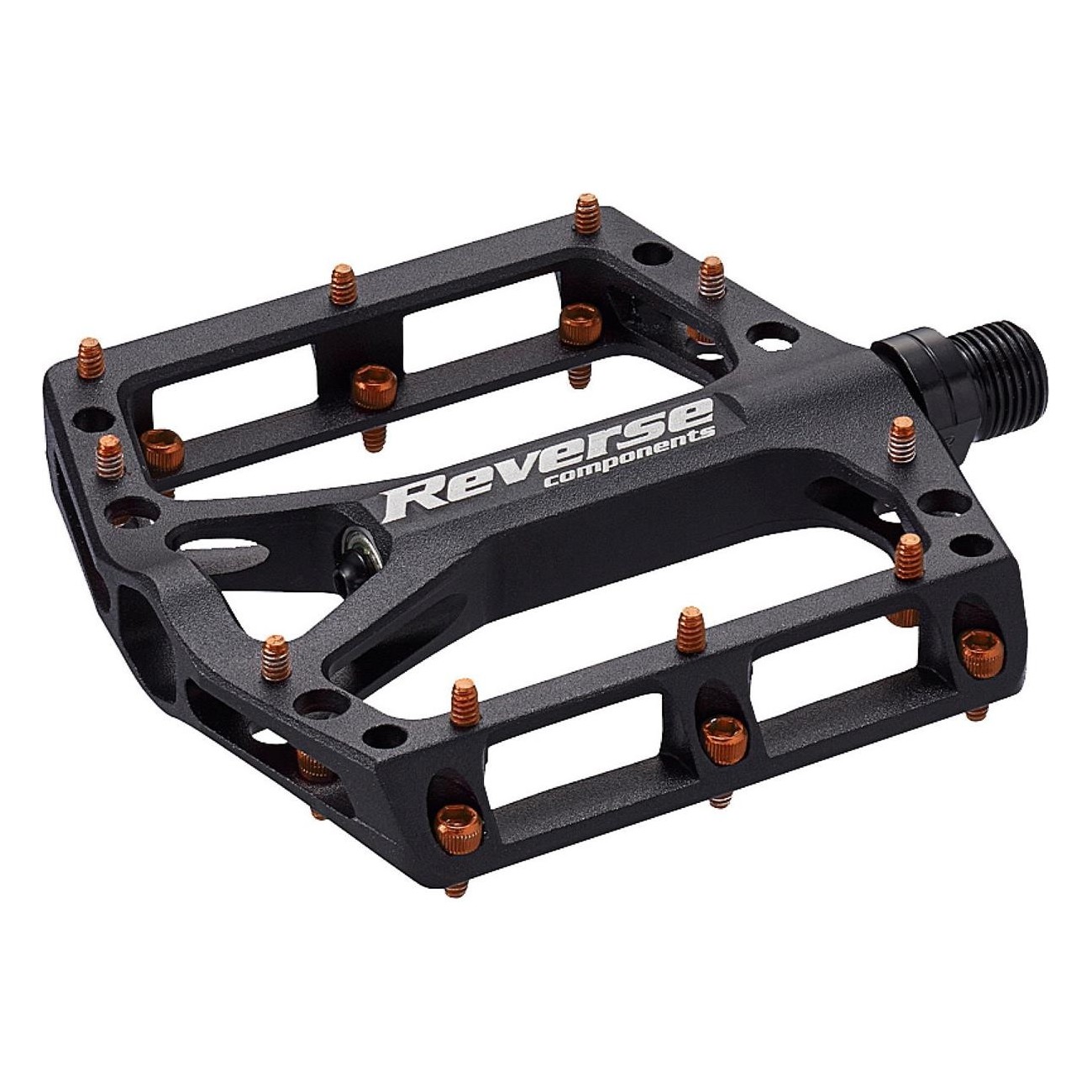 Pédale de Recul MTB Black One Noir-Orange en Aluminium CNC - 1