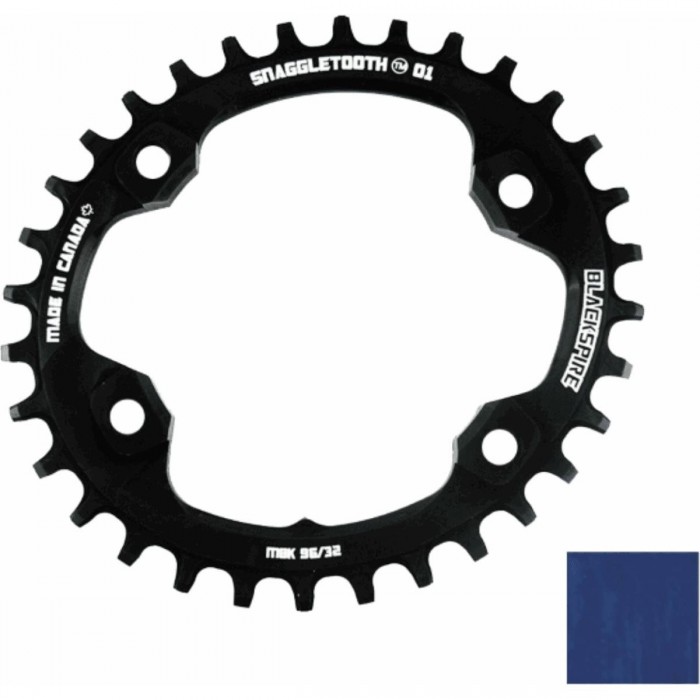 30T Snaggletooth XT8000 Blue Oval Chainring for MTB Shimano 11/12V - 1