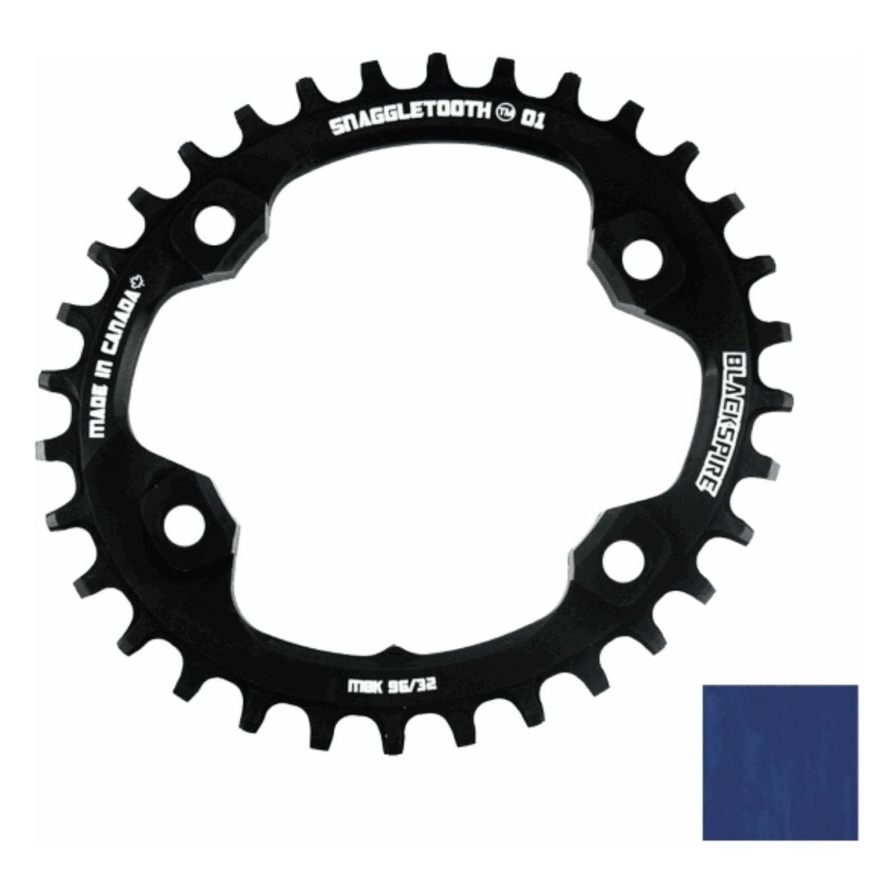 30T Snaggletooth XT8000 Blue Oval Chainring for MTB Shimano 11/12V - 1