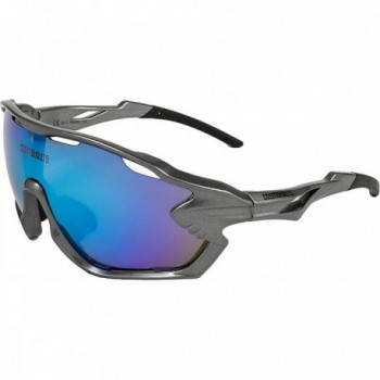 Sportbrille Apollo 13 Anthrazitgrau mit blauen Revo-Gläsern und TR90-Rahmen - 2