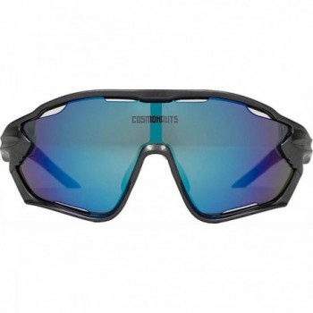 Sportbrille Apollo 13 Anthrazitgrau mit blauen Revo-Gläsern und TR90-Rahmen - 3