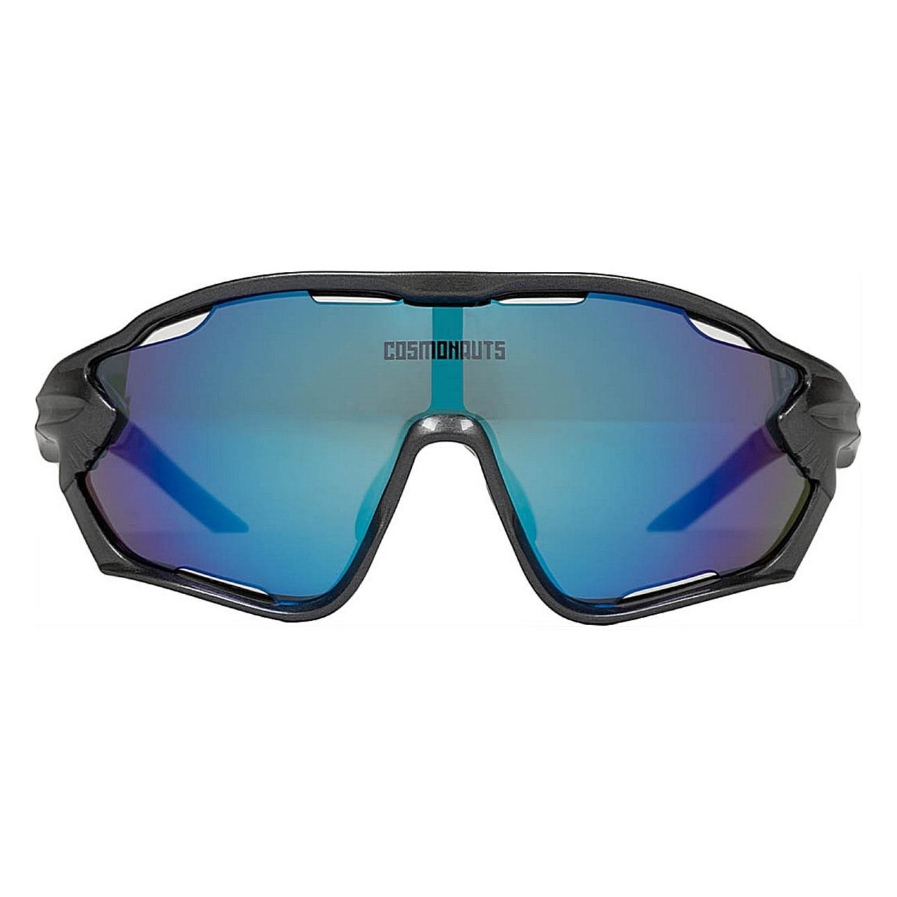 Sportbrille Apollo 13 Anthrazitgrau mit blauen Revo-Gläsern und TR90-Rahmen - 3