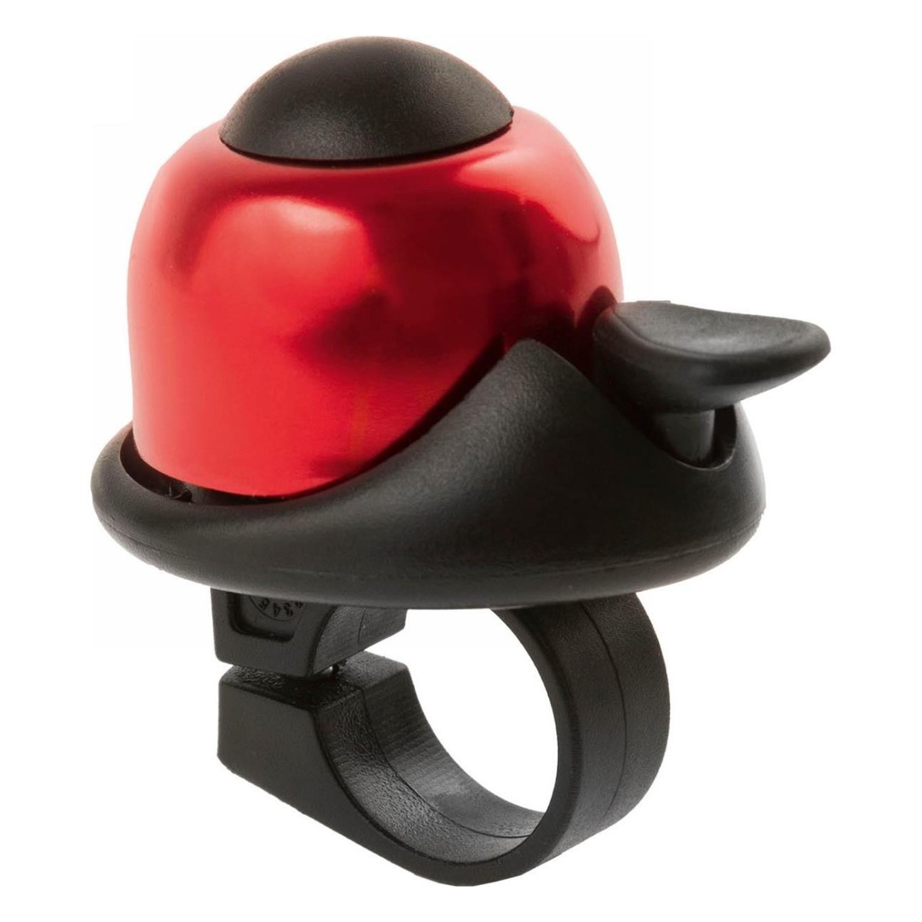 M-Wave Mini Anodized Red Bell for Aluminum and Black Plastic Handlebar - 1