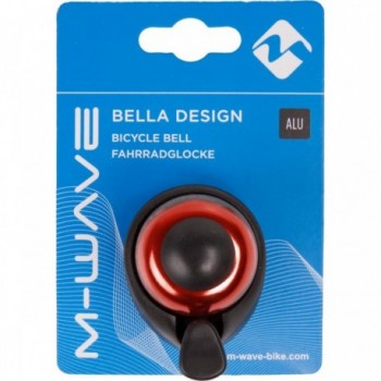 M-Wave Mini Anodized Red Bell for Aluminum and Black Plastic Handlebar - 3