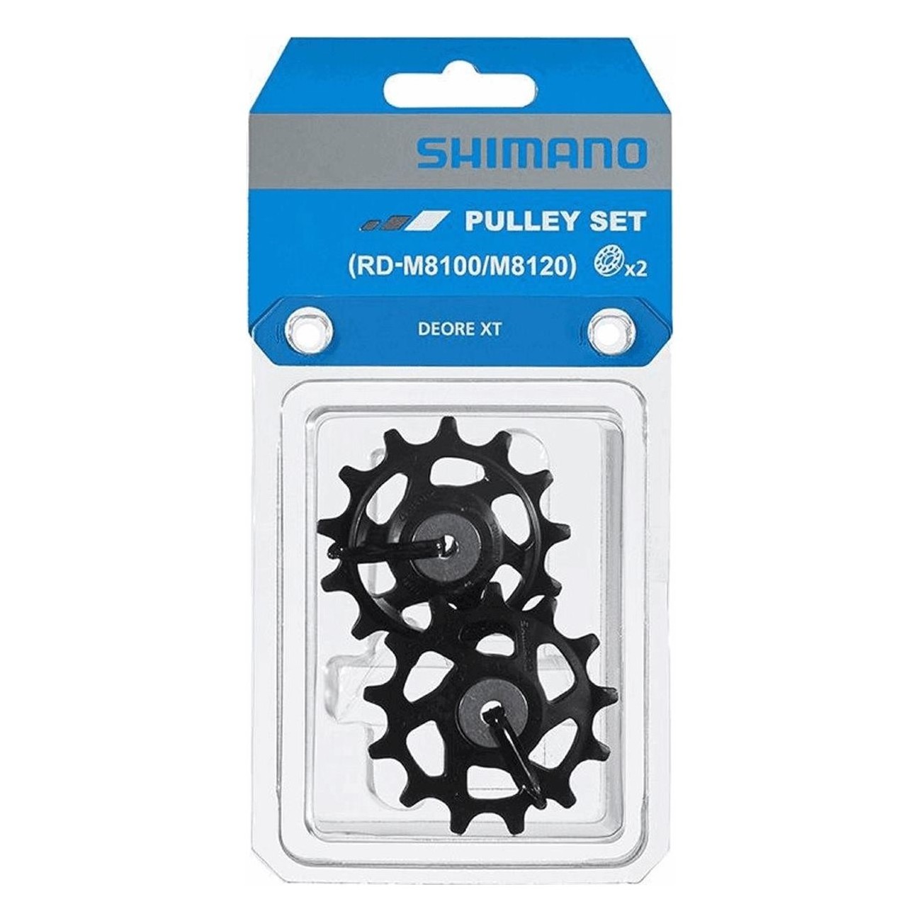 Paire de poulies de dérailleur Shimano Deore XT M8100 Noir pour VTT - 1