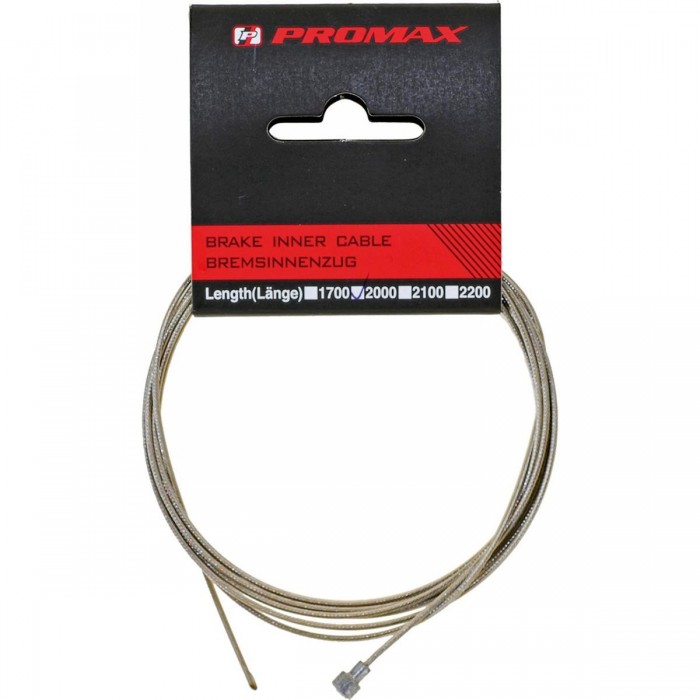 Stainless Steel Brake Cable 2000x1.5 mm with Pear Nipple 6x9 mm PROMAX - 1