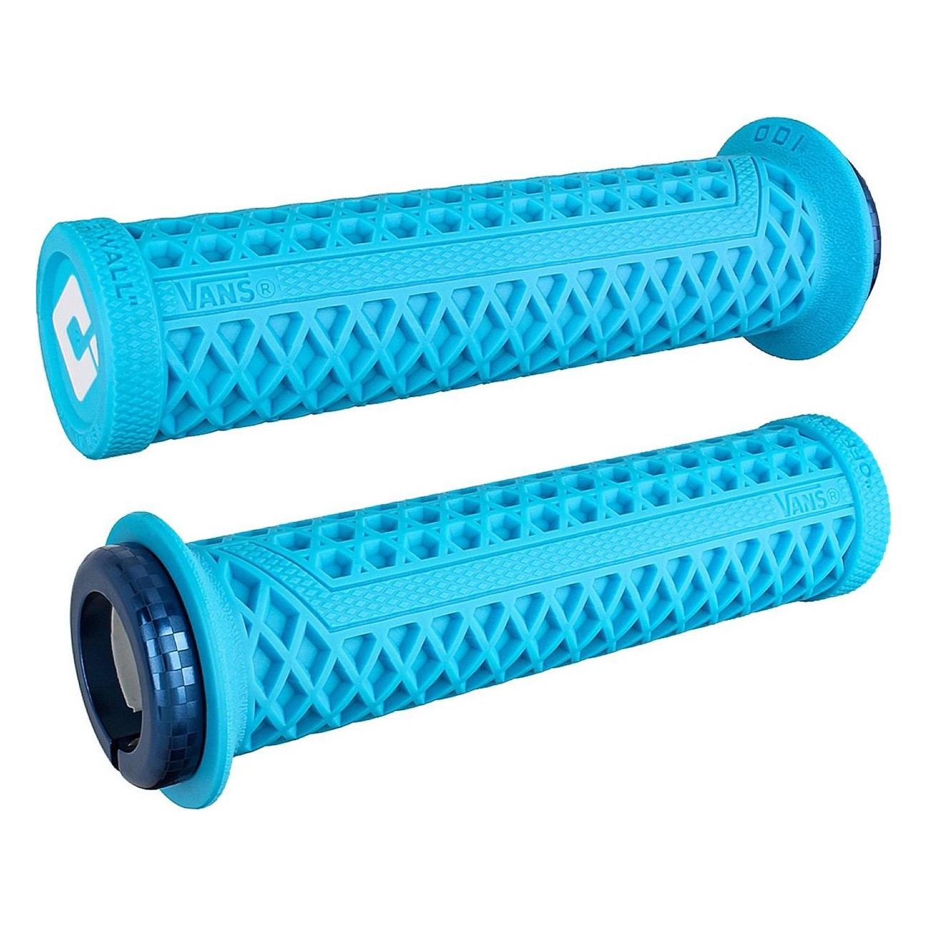 Impugnature ODI Vans V2.1 Lock-On Azzurro con Morsetti Blu 135 mm - Comfort e Stile per BMX e MTB - 1 - Manopole - 0711484195655