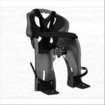 Seggiolino Anteriore per Manubrio Antracite con Imbottitura Nera, Portata 15 kg, Certificato EN14344 - 1 - Seggiolini - 80328530